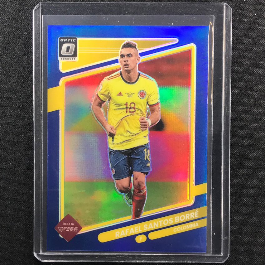 2021-22 Donruss Road To Qatar Rafael Santos Borre Optic Blue 12/99