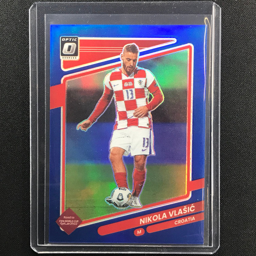 2021-22 Donruss Road To Qatar Nikola Vlasic Optic Blue 63/99