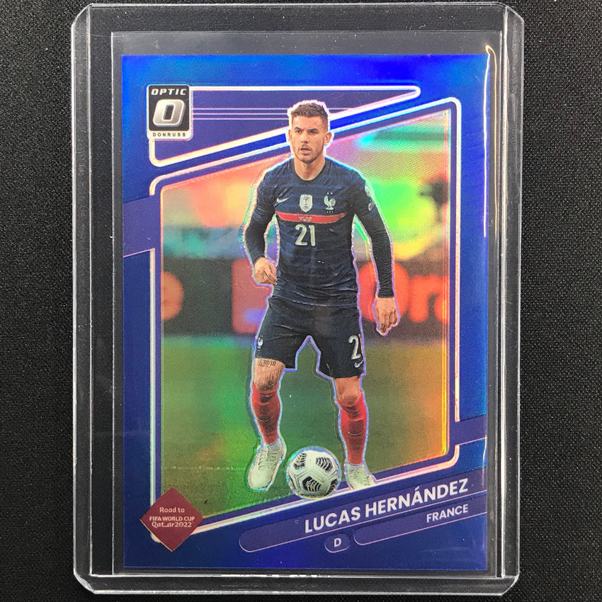 2021-22 Donruss Road To Qatar Lucas Hernandez Optic Blue 5/99