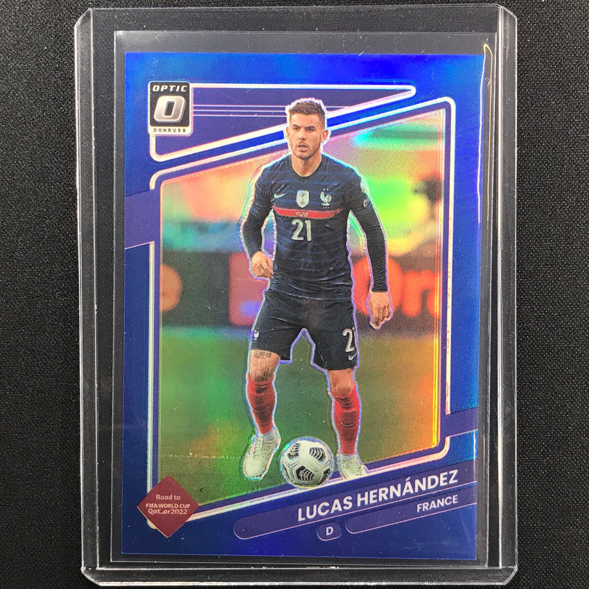 2021-22 Donruss Road To Qatar Lucas Hernandez Optic Blue 53/99
