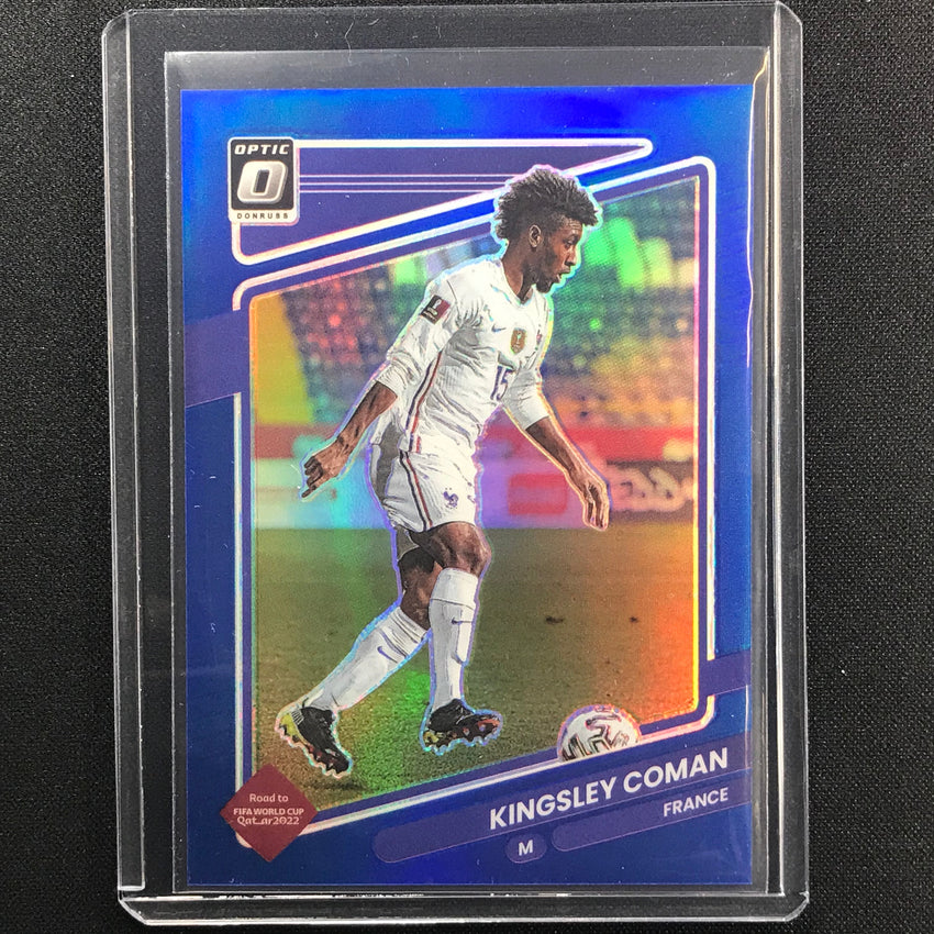 2021-22 Donruss Road To Qatar Kingsley Coman Optic Blue 79/99