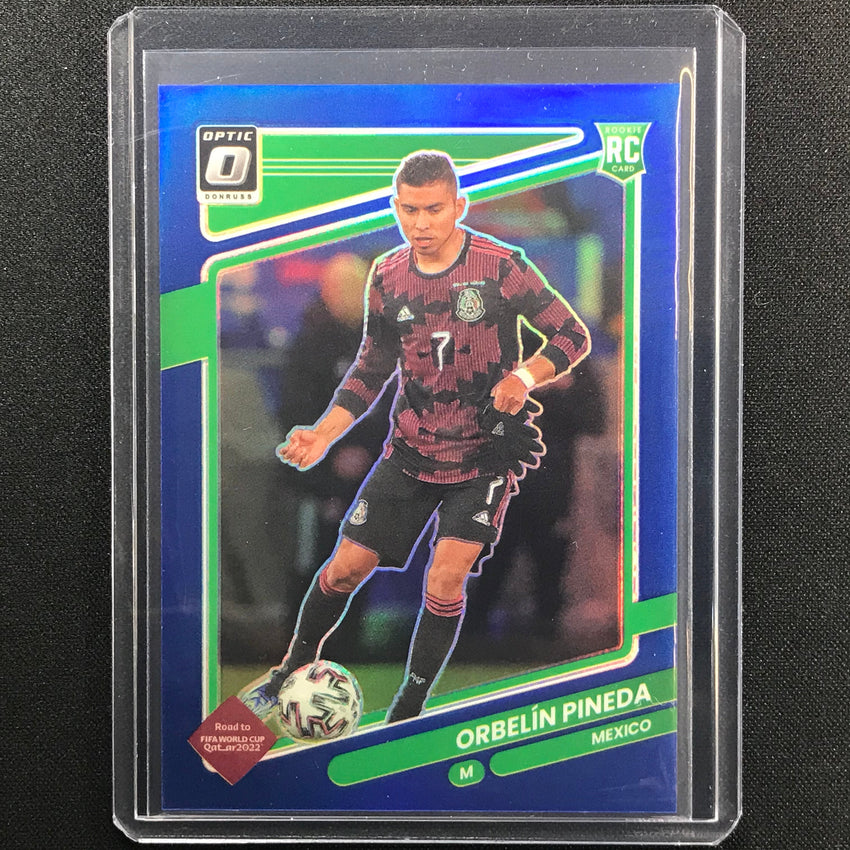 2021-22 Donruss Road To Qatar Orbelin Pineda Rookie Optic Blue 27/99
