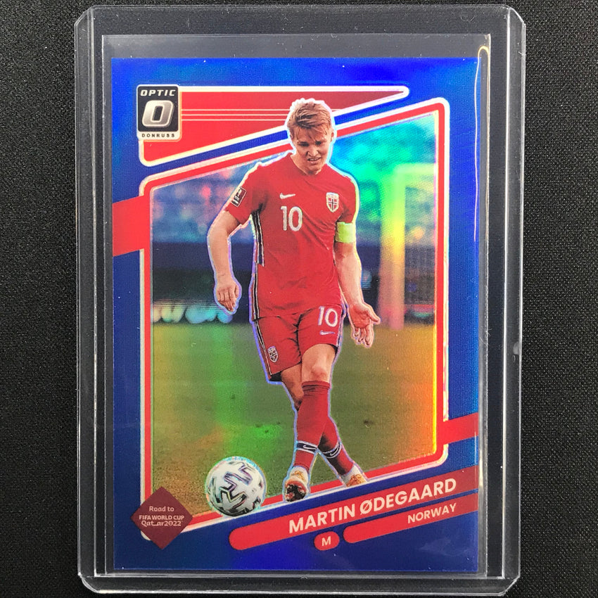 2021-22 Donruss Road To Qatar Martin Odegaard Optic Blue 96/99