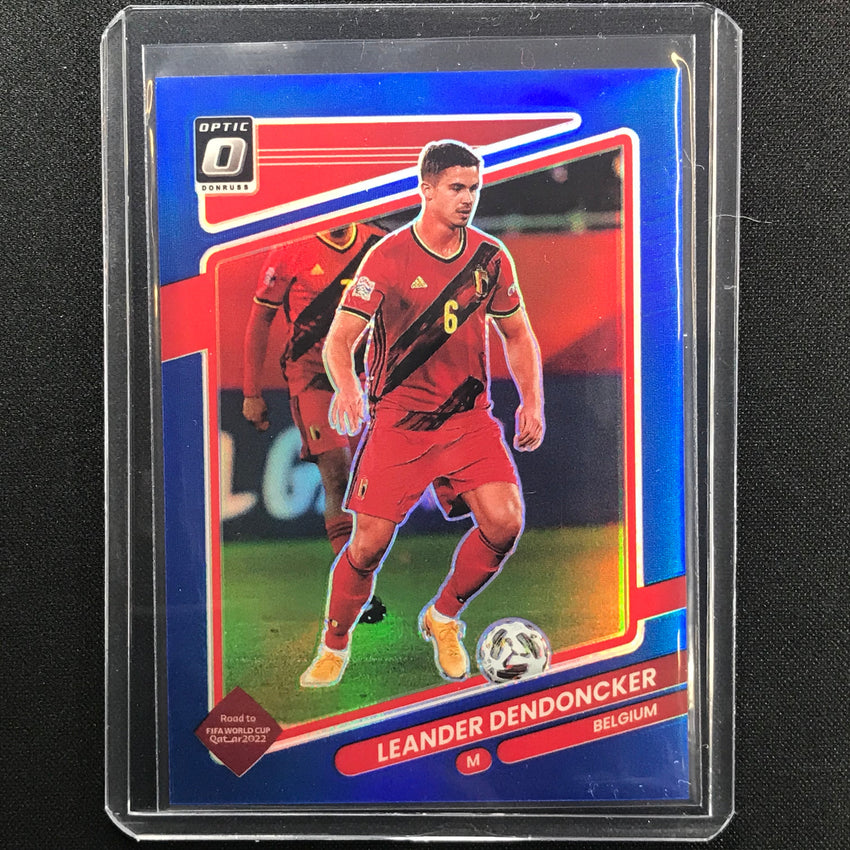 2021-22 Donruss Road To Qatar Leander Dendoncker Optic Blue 12/99