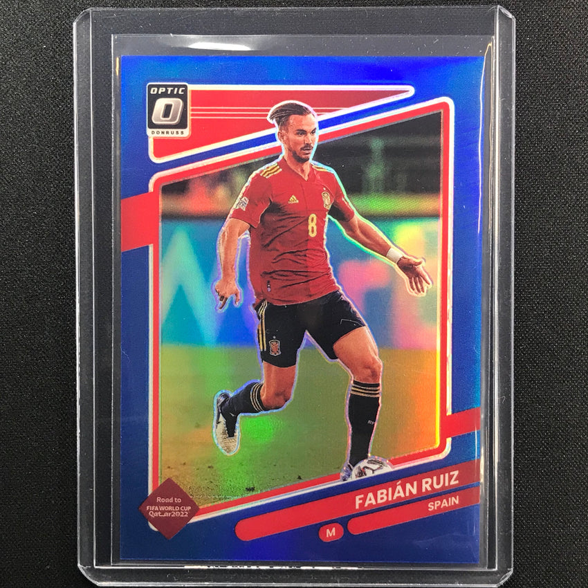 2021-22 Donruss Road To Qatar Fabian Ruiz Optic Blue 42/99