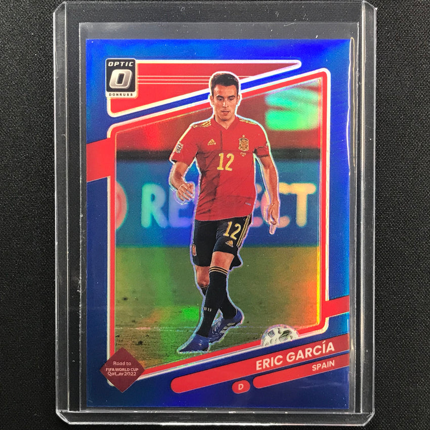 2021-22 Donruss Road To Qatar Eric Garcia Optic Blue 9/99
