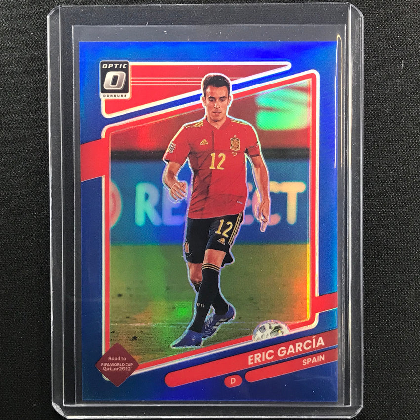 2021-22 Donruss Road To Qatar Eric Garcia Optic Blue 19/99