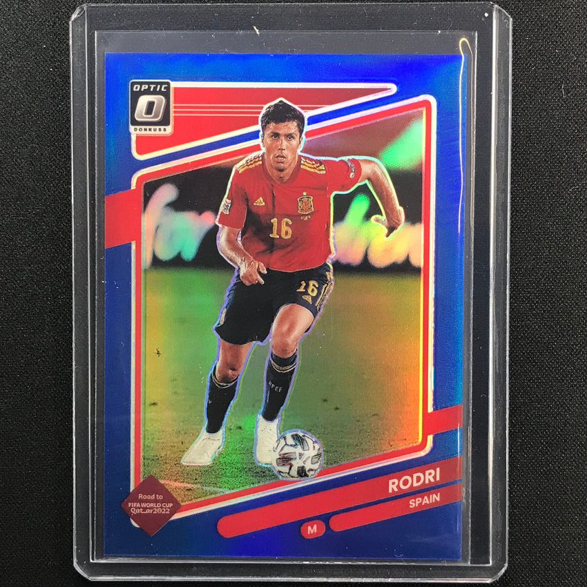 2021-22 Donruss Road To Qatar Rodri Optic Blue 82/99