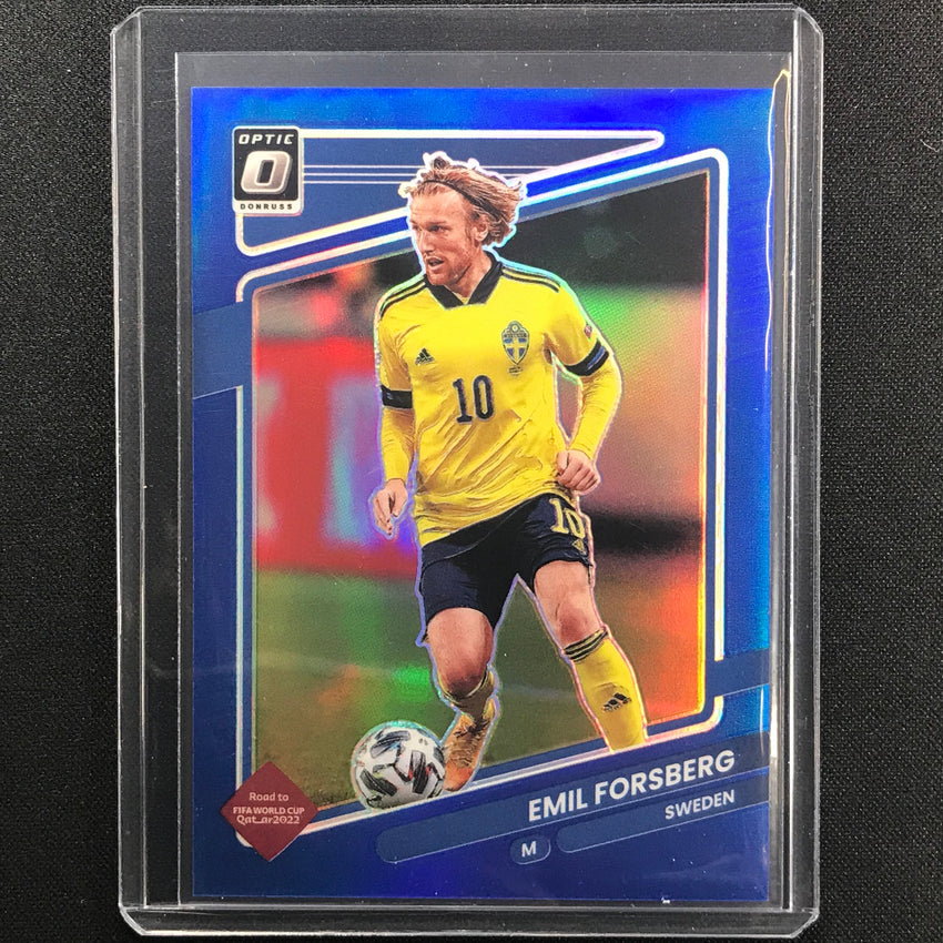 2021-22 Donruss Road To Qatar Emil Forsberg Optic Blue 45/99