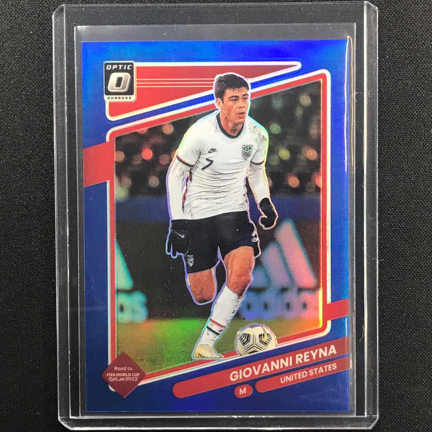 2021-22 Donruss Road To Qatar Giovanni Reyna Optic Blue 98/99