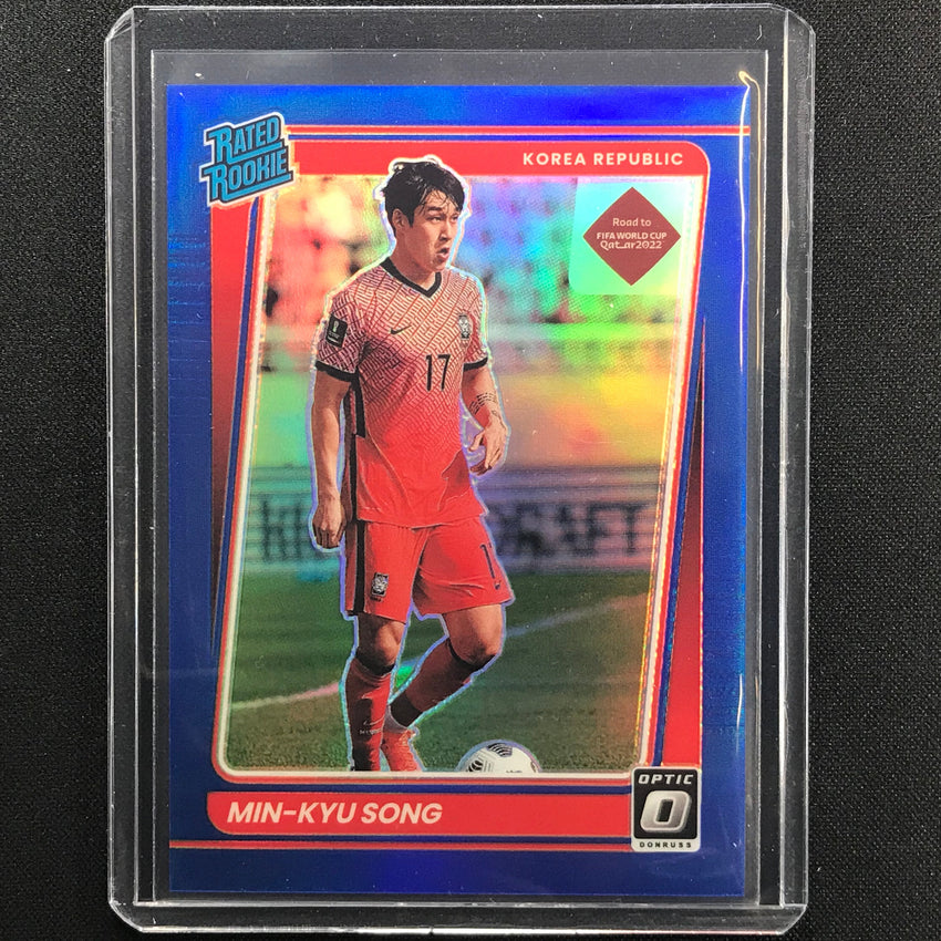 2021-22 Donruss Road To Qatar Min-kyu Song Rated Rookie Optic Blue 35/99