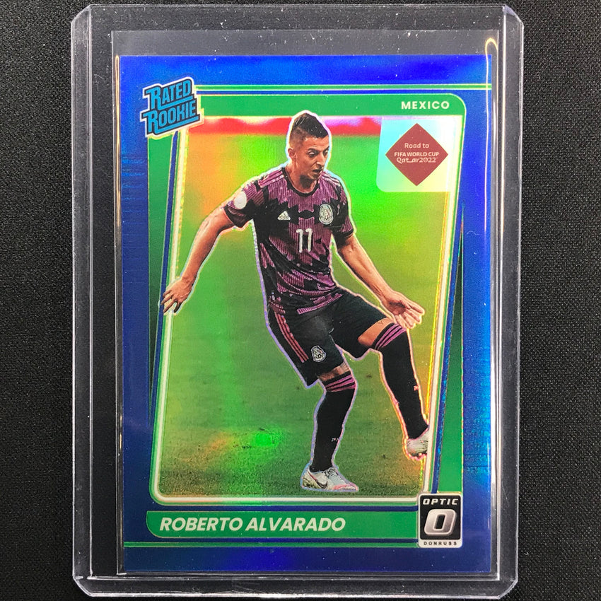 2021-22 Donruss Road To Qatar Roberto Alvarado Rated Rookie Optic Blue 10/99