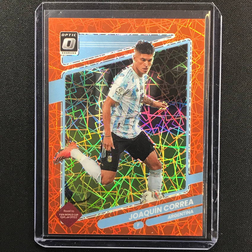 2021-22 Donruss Road To Qatar Joaquin Correa Optic Orange Velocity 21/49