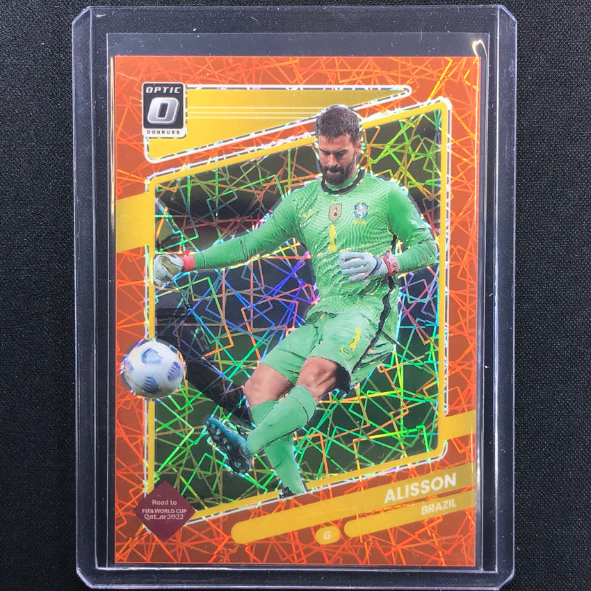 2021-22 Donruss Road To Qatar Alisson Optic Orange Velocity 38/49