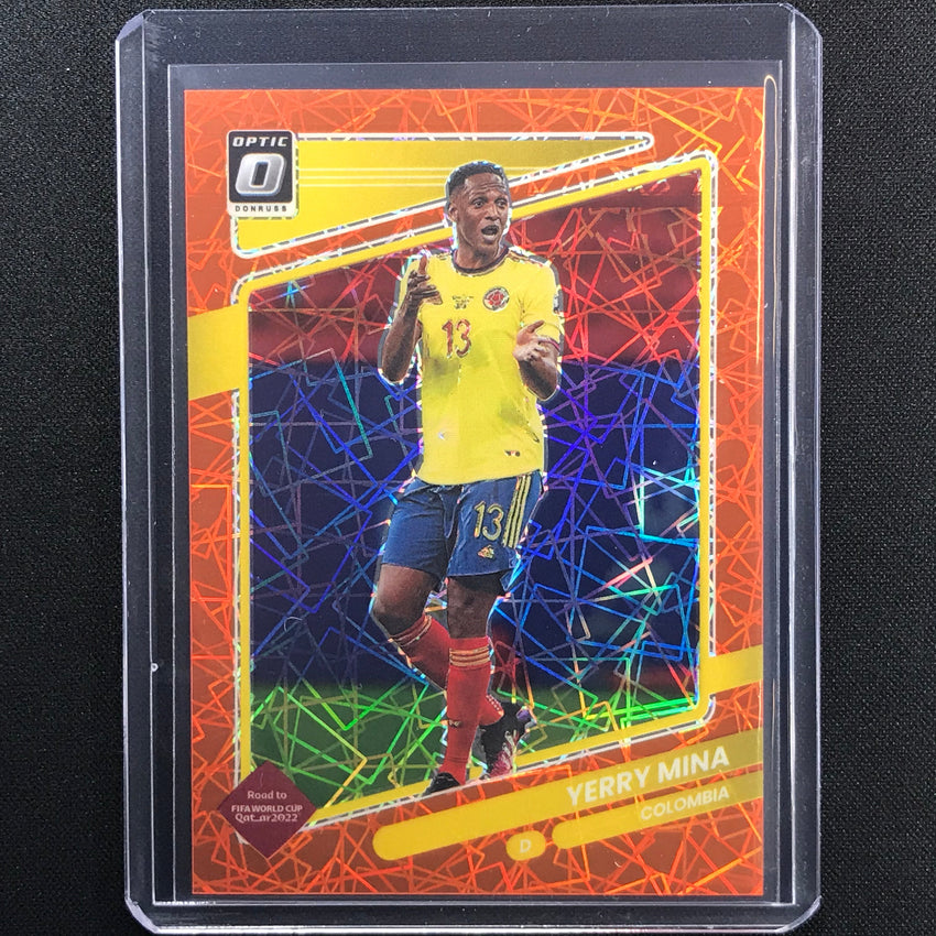 2021-22 Donruss Road To Qatar Yerry Mina Optic Orange Velocity 21/49
