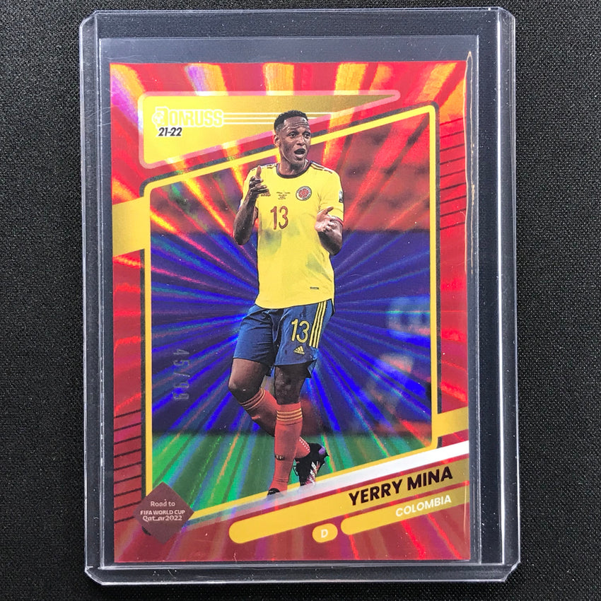 2021-22 Donruss Road To Qatar Yerry Mina Holo Red Laser 45/99