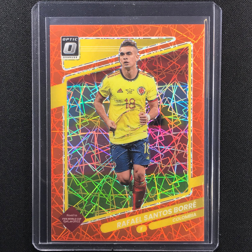 2021-22 Donruss Road To Qatar Rafael Santos Borre Optic Orange Velocity 46/49