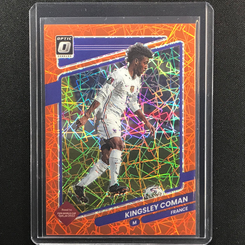 2021-22 Donruss Road To Qatar Kingsley Coman Optic Orange Velocity 31/49