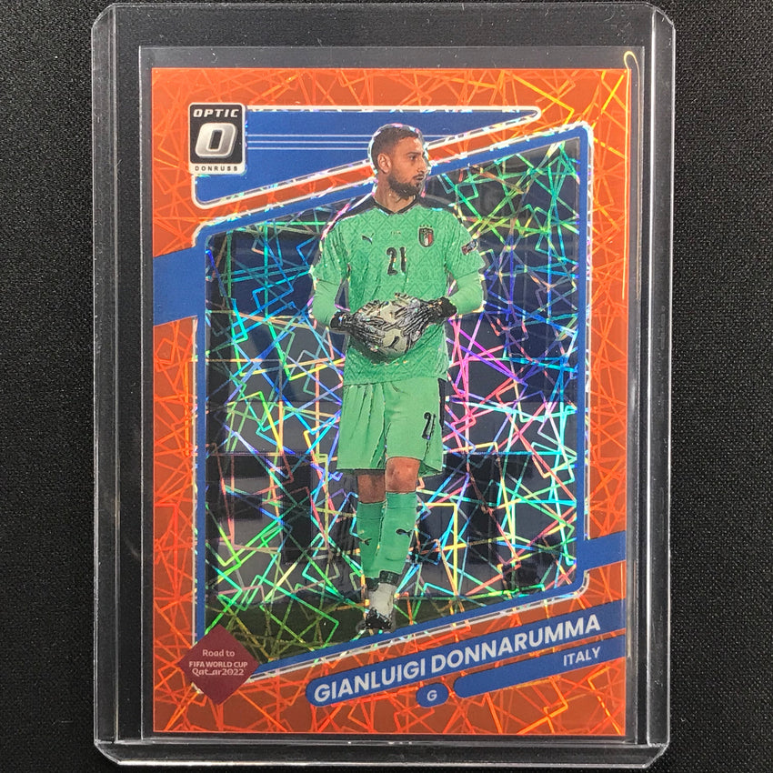 2021-22 Donruss Road To Qatar Gianluigi Donnarumma Orange Velocity 45/49
