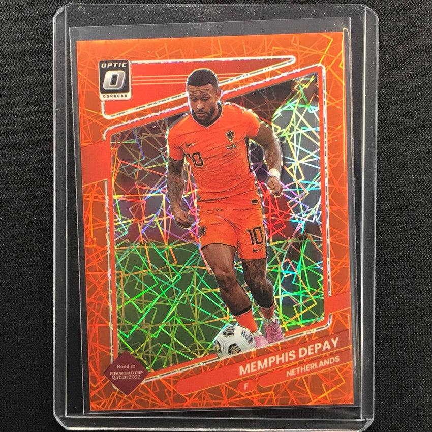 2021-22 Donruss Road To Qatar Memphis Depay Optic Orange Velocity 41/49