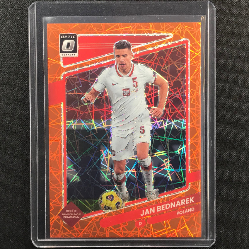 2021-22 Donruss Road To Qatar Jan Bednarek Optic Orange Velocity 41/49