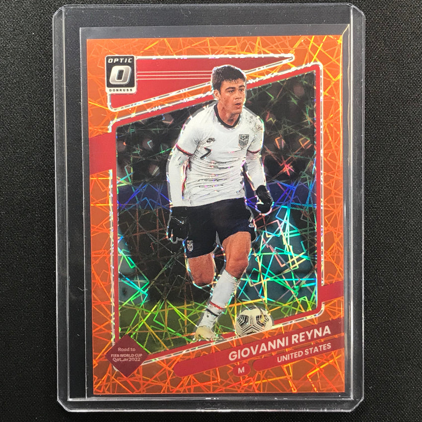 2021-22 Donruss Road To Qatar Giovanni Reyna Optic Orange Velocity 8/49
