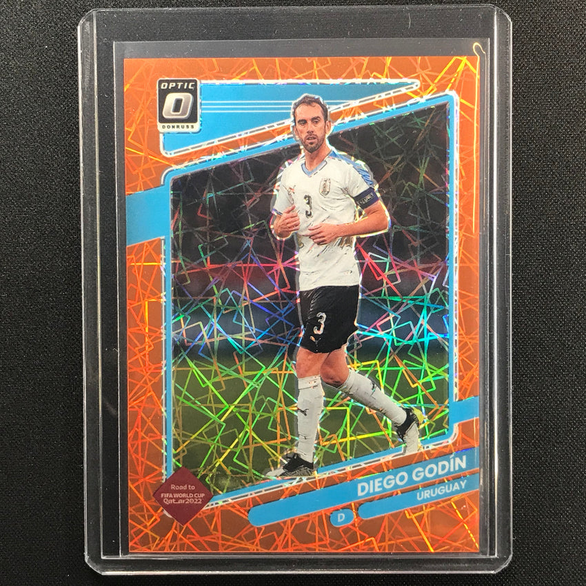 2021-22 Donruss Road To Qatar Diego Godin Optic Orange Velocity 23/49