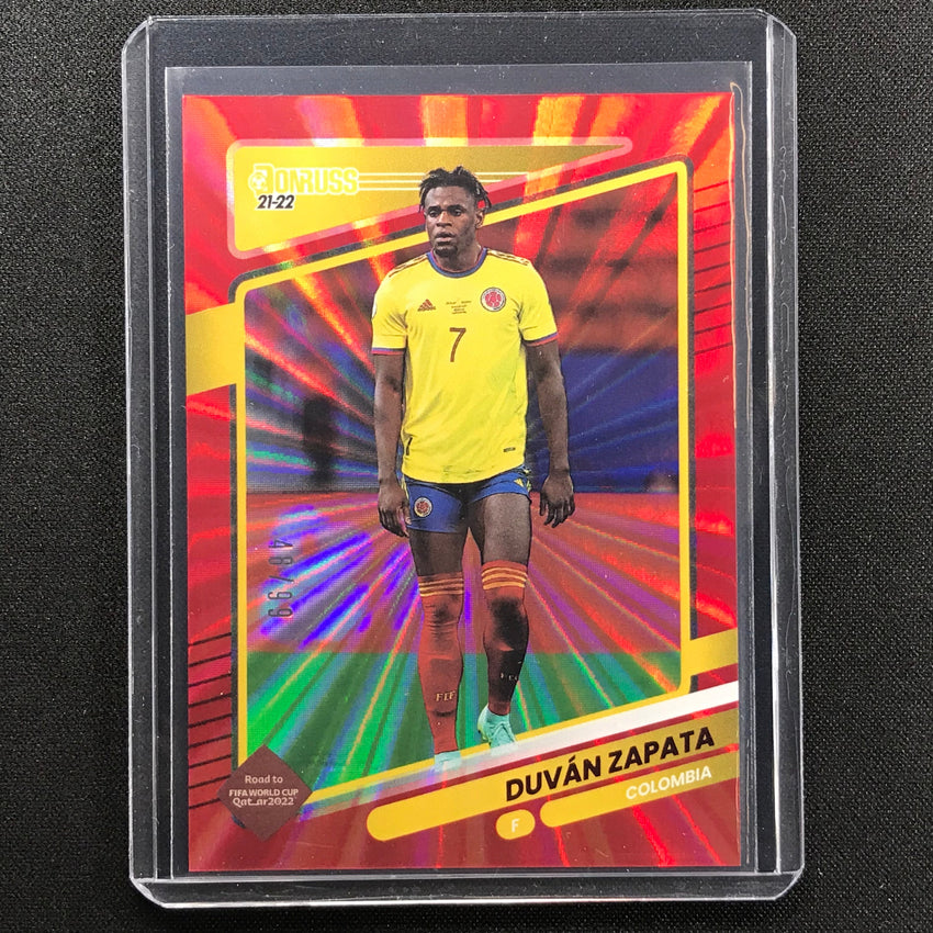 2021-22 Donruss Road To Qatar Duvan Zapata Holo Red Laser 48/99