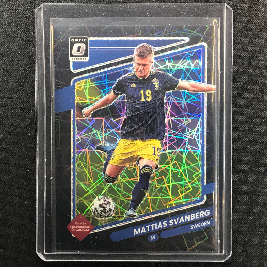 2021-22 Donruss Road To Qatar Mattias Svanberg Optic Black Velocity 21/25