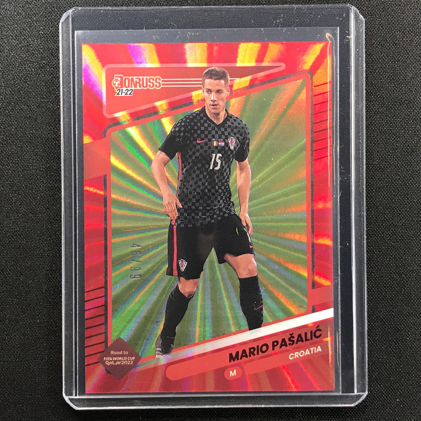 2021-22 Donruss Road To Qatar Mario Pasalic Holo Red Laser 46/99