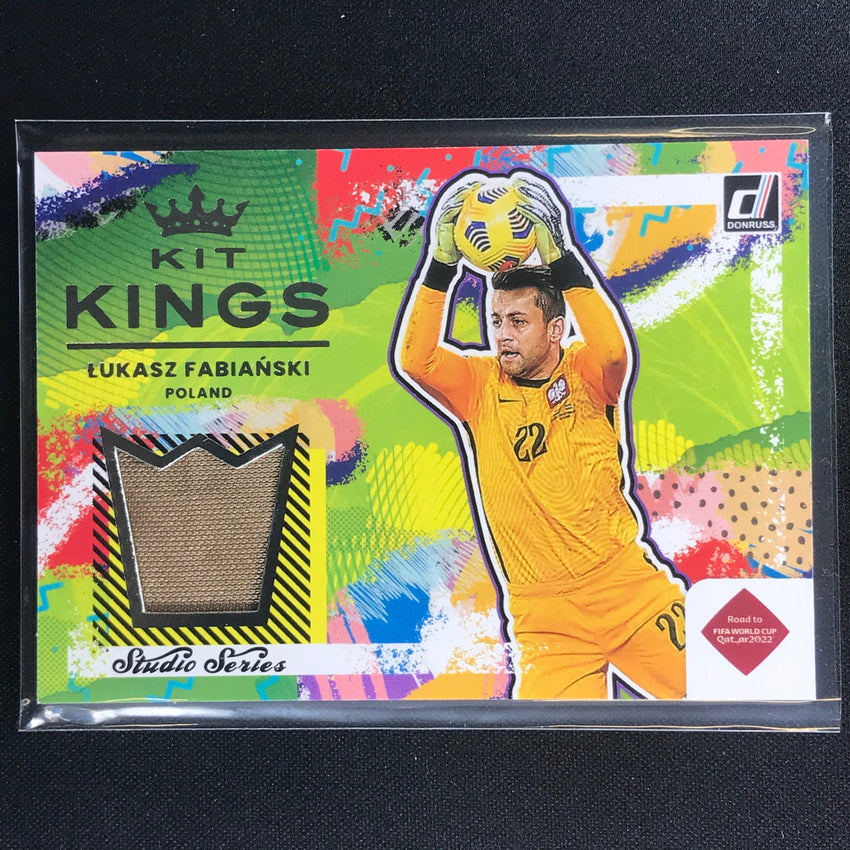 2021-22 Donruss Road To Qatar Lukasz Fabianski Kit Kings Jersey No Lf C