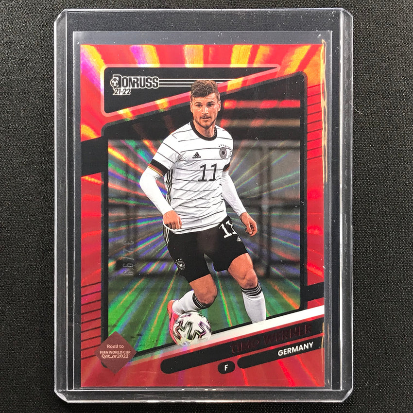 2021-22 Donruss Road To Qatar Timo Werner Holo Red Laser 32/99