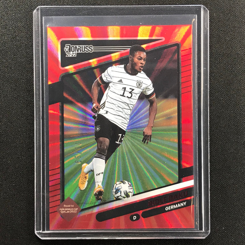 2021-22 Donruss Road To Qatar Ridle Baku Holo Red Laser 21/99