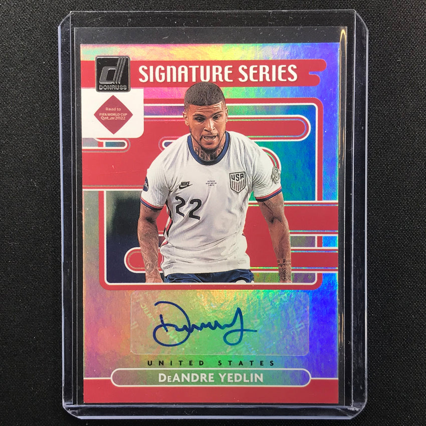 2021-22 Donruss Road to Qatar DEANDRE YEDLIN Signature Series Auto #DY