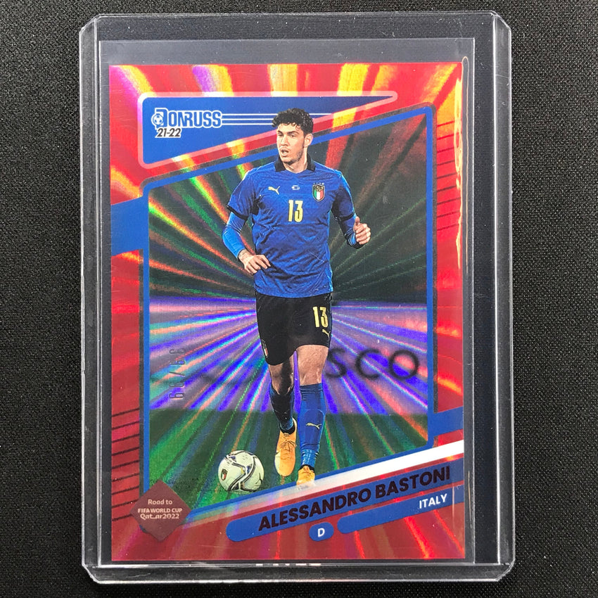 2021-22 Donruss Road To Qatar Alessandro Bastoni Holo Red Laser 38/99