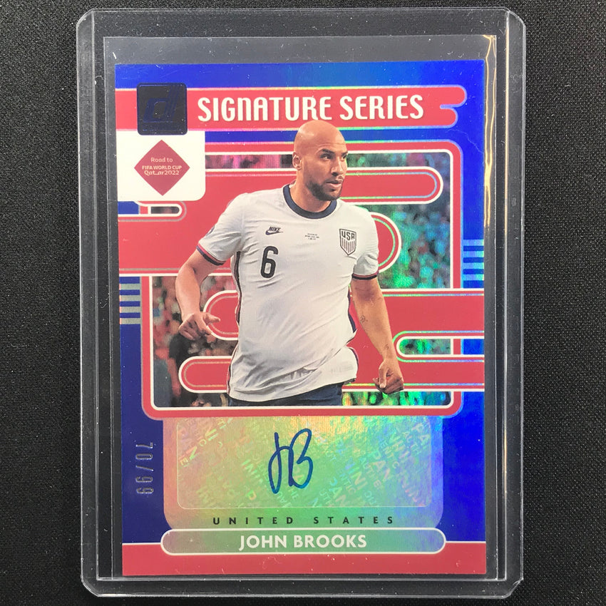 2021-22 Donruss Road To Qatar John Brooks Signature Series Auto Blue 70/99