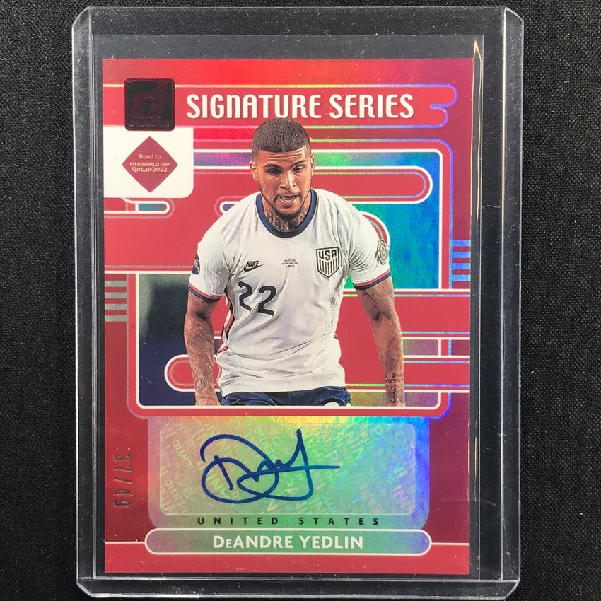 2021-22 Donruss Road To Qatar Deandre Yedlin Signature Series Auto Red 37/49