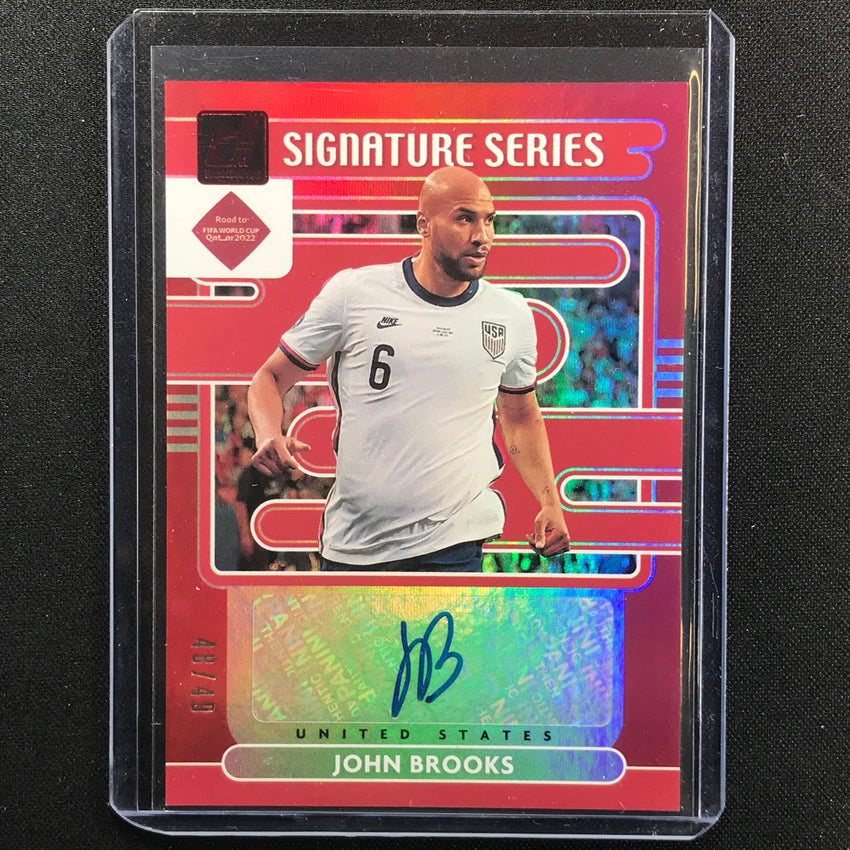 2021-22 Donruss Road To Qatar John Brooks Signature Series Auto Red 48/49