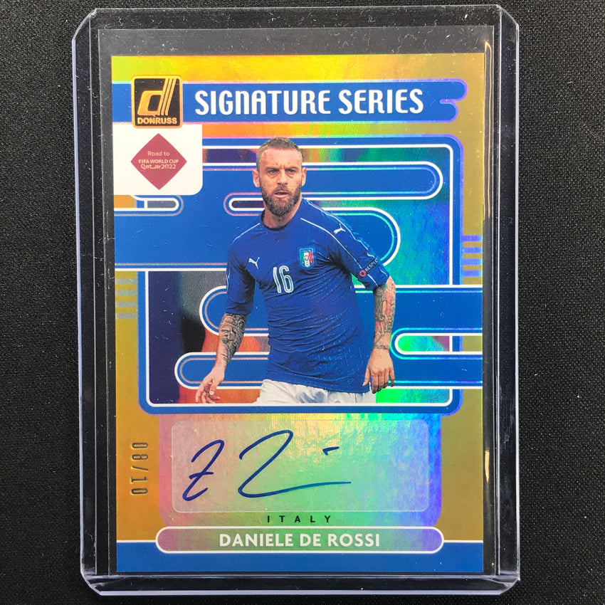 2021-22 Donruss Road To Qatar Daniele De Rossi Signature Series Auto Gold 8/10