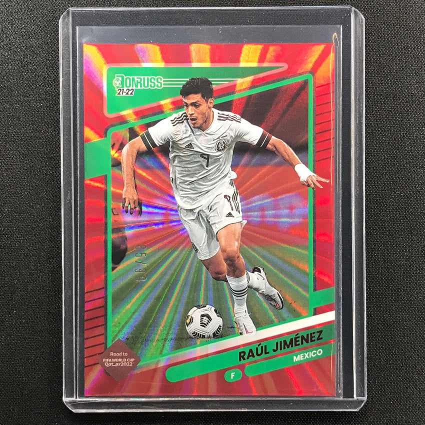 2021-22 Donruss Road To Qatar Raul Jimenez Holo Red Laser 85/99