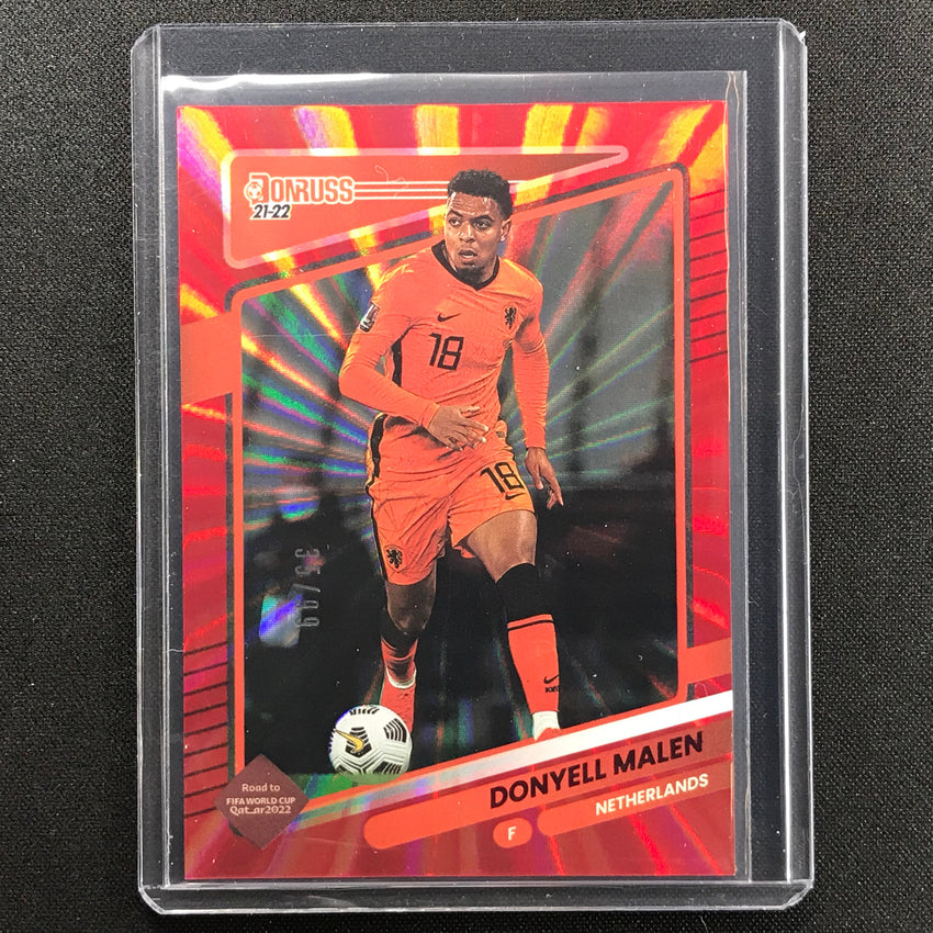 2021-22 Donruss Road To Qatar Donyell Malen Holo Red Laser 35/99
