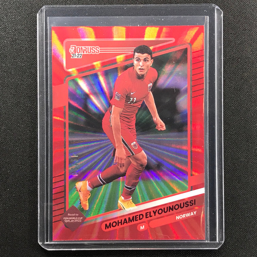 2021-22 Donruss Road To Qatar Mohamed Elyounoussi Holo Red Laser 49/99
