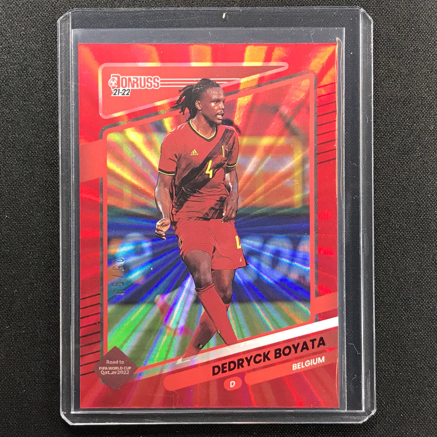 2021-22 Donruss Road To Qatar Dedryck Boyata Holo Red Laser 25/99
