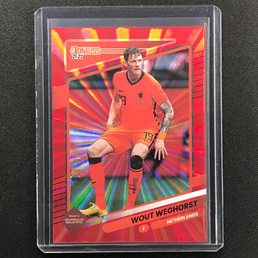 2021-22 Donruss Road To Qatar Wout Weghorst Holo Red Laser 40/99