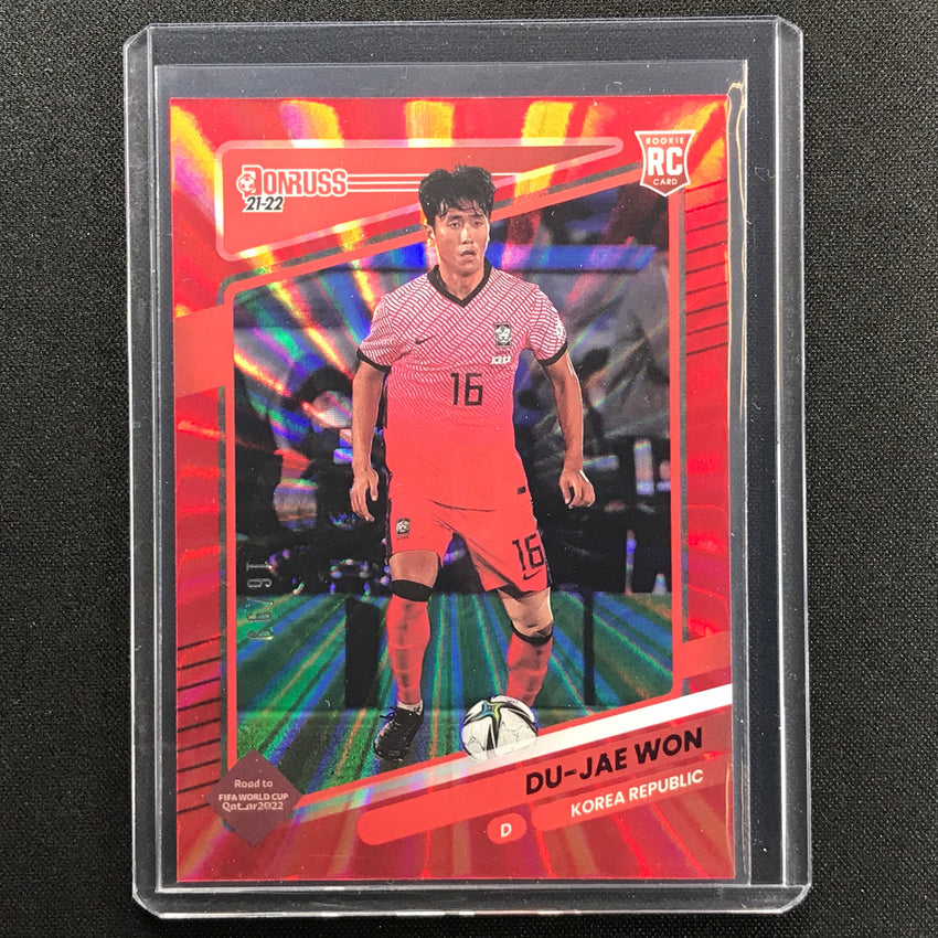 2021-22 Donruss Road To Qatar Du-jae Won Rookie Holo Red Laser 16/99