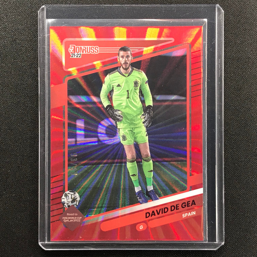 2021-22 Donruss Road To Qatar David De Gea Holo Red Laser 93/99