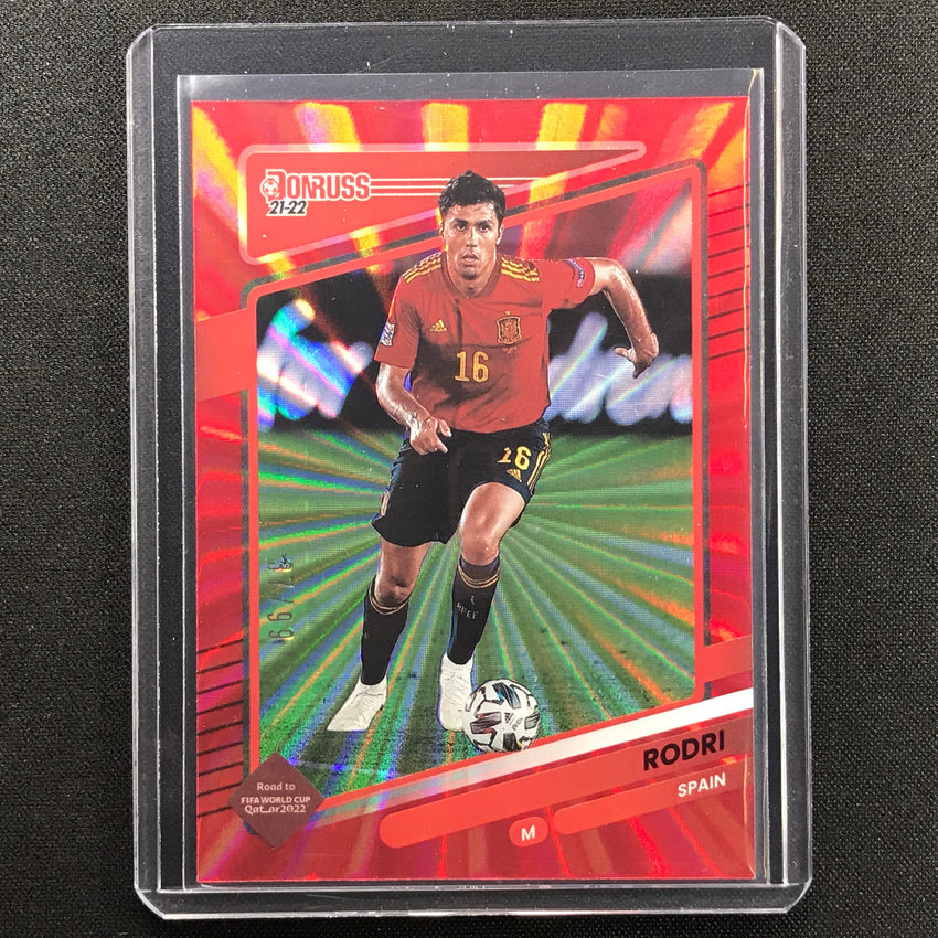 2021-22 Donruss Road To Qatar Rodri Holo Red Laser 37/99
