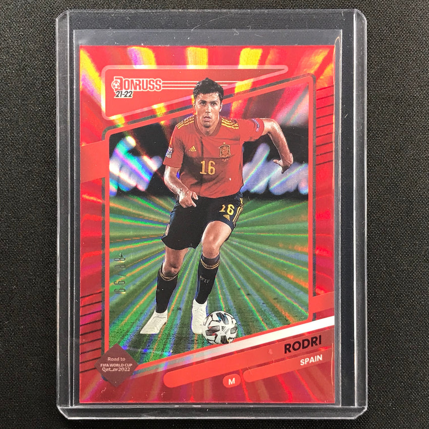 2021-22 Donruss Road To Qatar Rodri Holo Red Laser 88/99