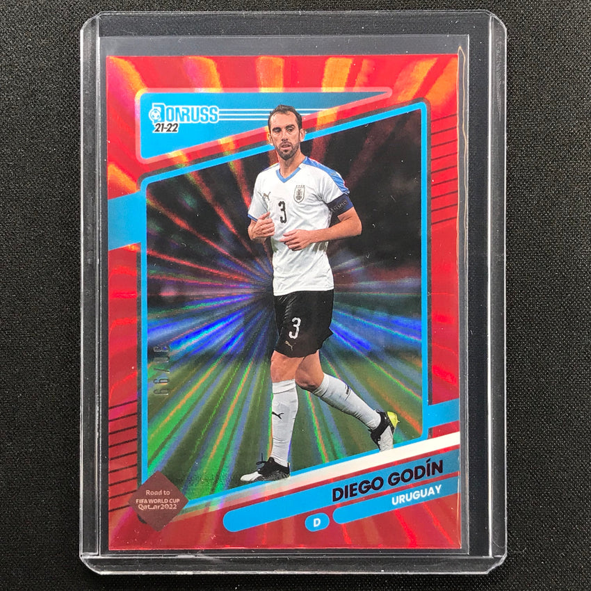 2021-22 Donruss Road To Qatar Diego Godin Holo Red Laser 30/99