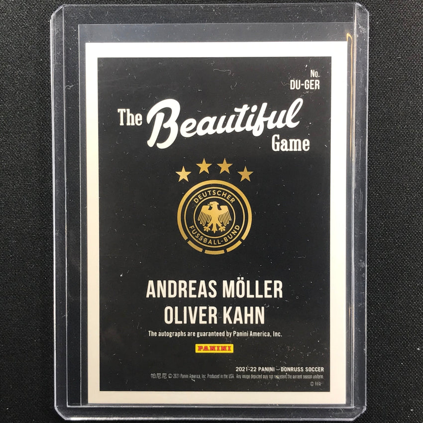 2021-22 Donruss Road To Qatar Andreas Moller Oliver Kahn Beautiful Dual Auto /25